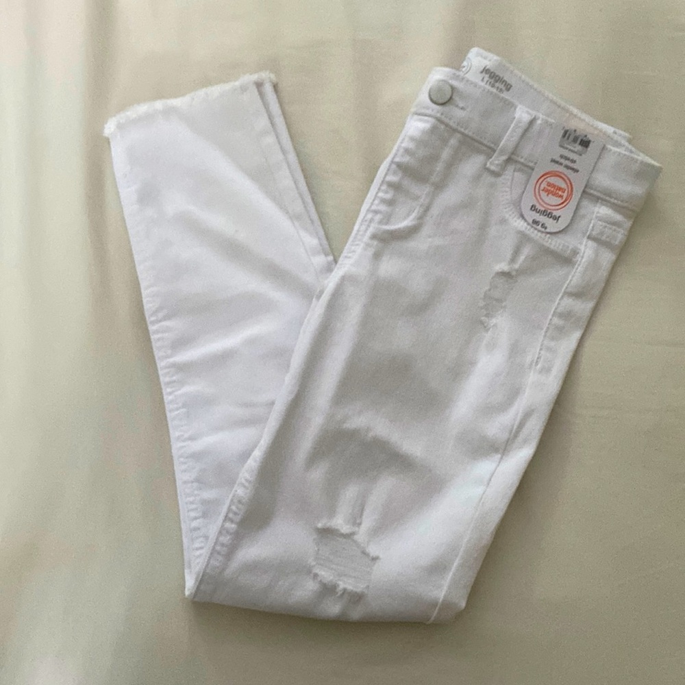Girls white jegging